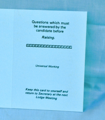 Universal Working - Raising Question Card - Click Image to Close